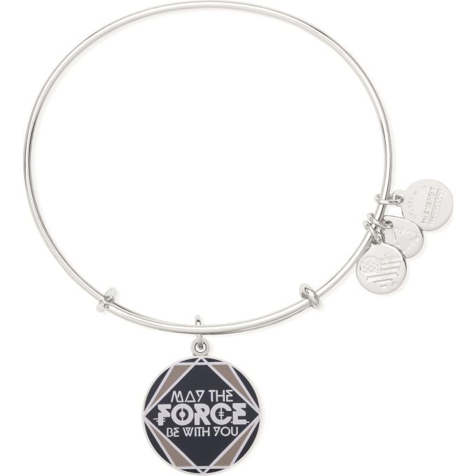 Star Wars - May the Force Be With You Bangle - Shiny Silver